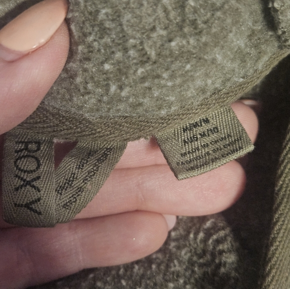 Roxy Y2k Khaki Zip-Up Hoodie Sz Medium - Picture 3 of 9